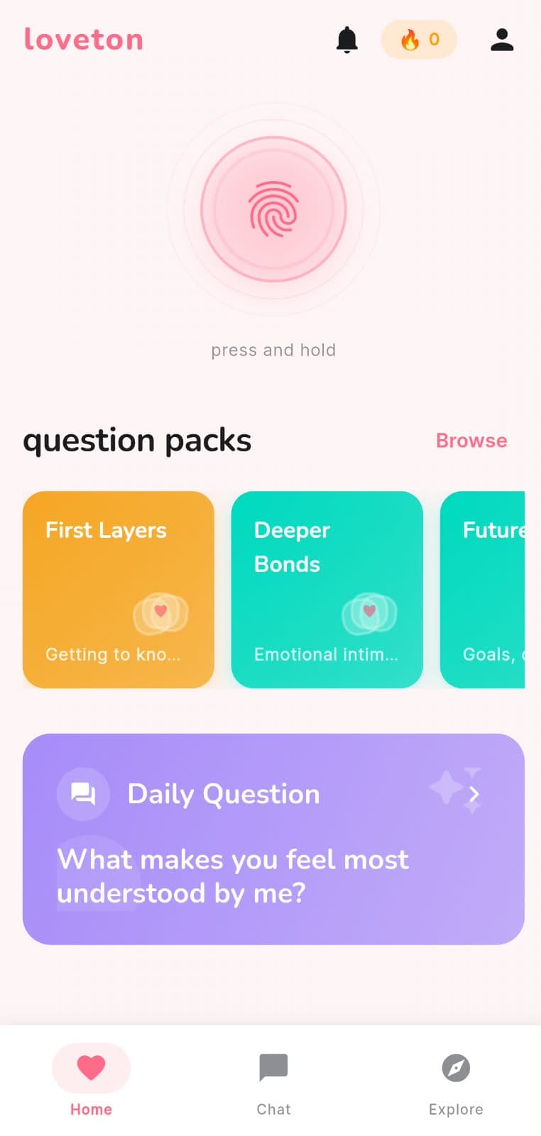 Loveton demo home rituals screen