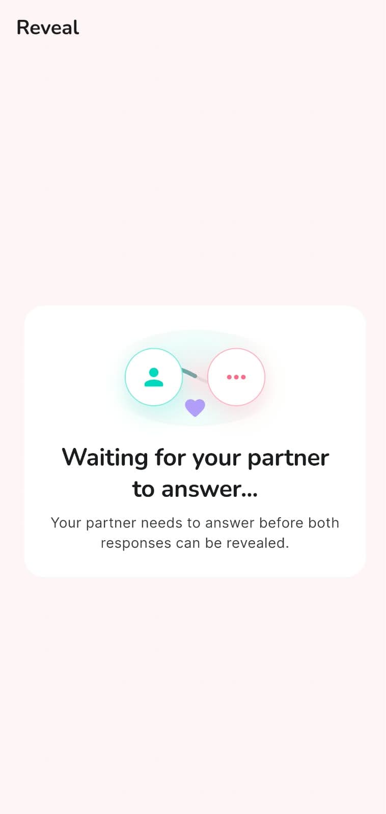 Loveton demo question reveal waiting screen